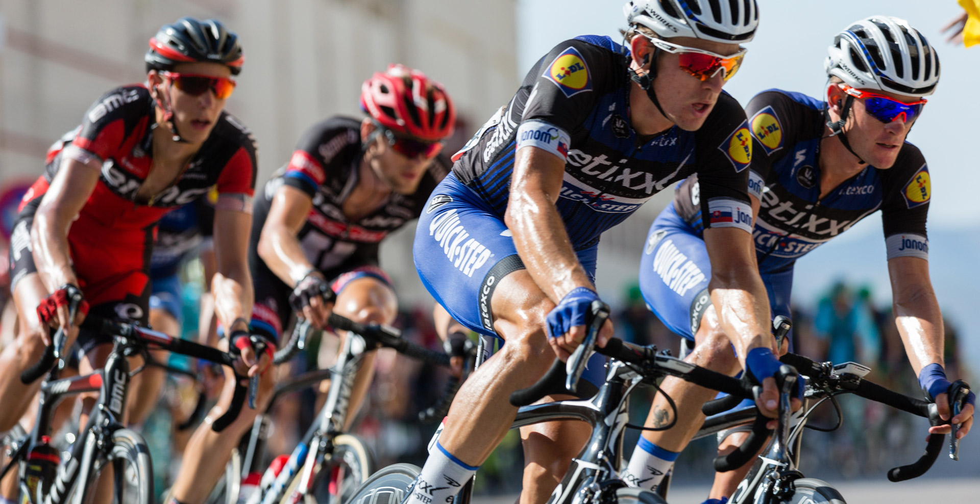 Cyclists in a marathon